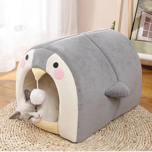 Penguin Cushion Pet Cave House