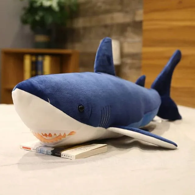 Simulation Shark Stuffed Plush Toy - Blue
