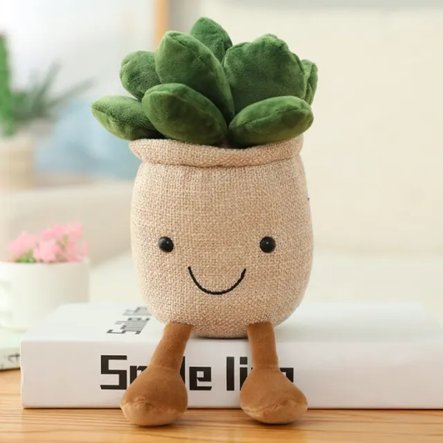 25cm Succulent Plant Plush Toy Khaki