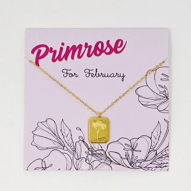 Blooming Birth Month Necklace, February
