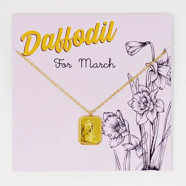 Blooming Birth Month Necklace, March