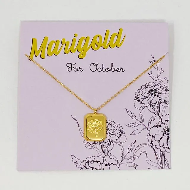 Blooming Birth Month Necklace, October
