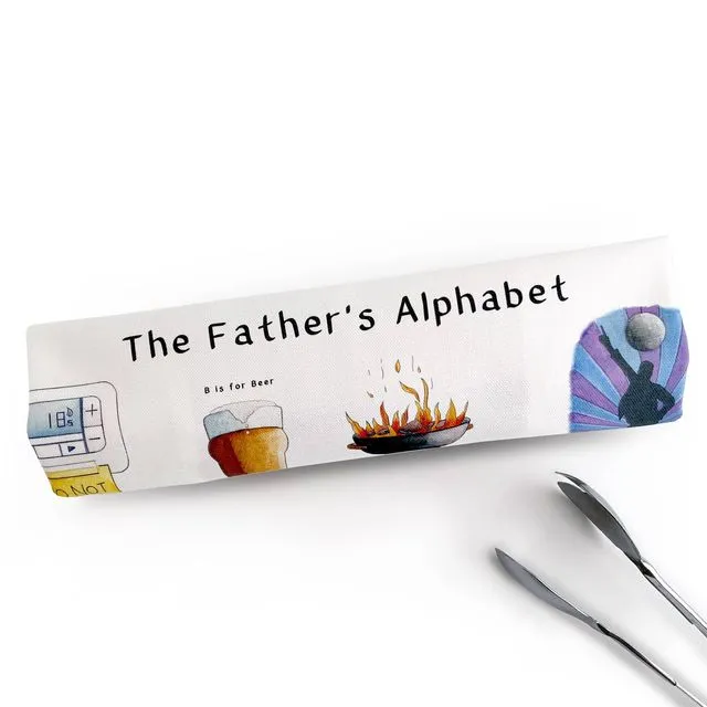 The Father's Alphabet Tea Towel