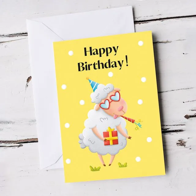 For Children Funny Silly Sheep Birthday Card