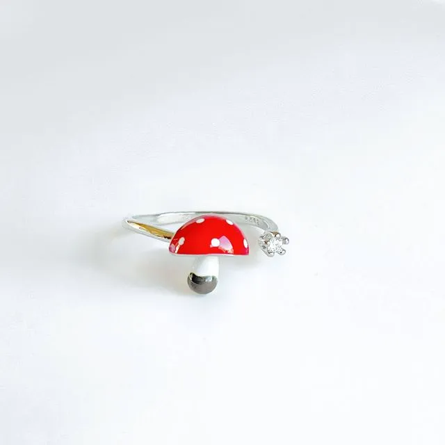 Red Mushrooms Fly Agaric Good Luck Ring