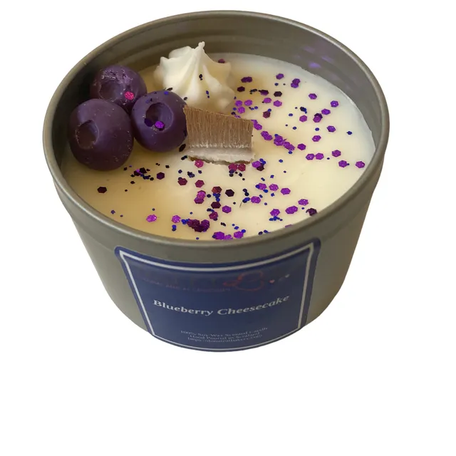 Blueberry Cheesecake Scented Wood Wick Candle