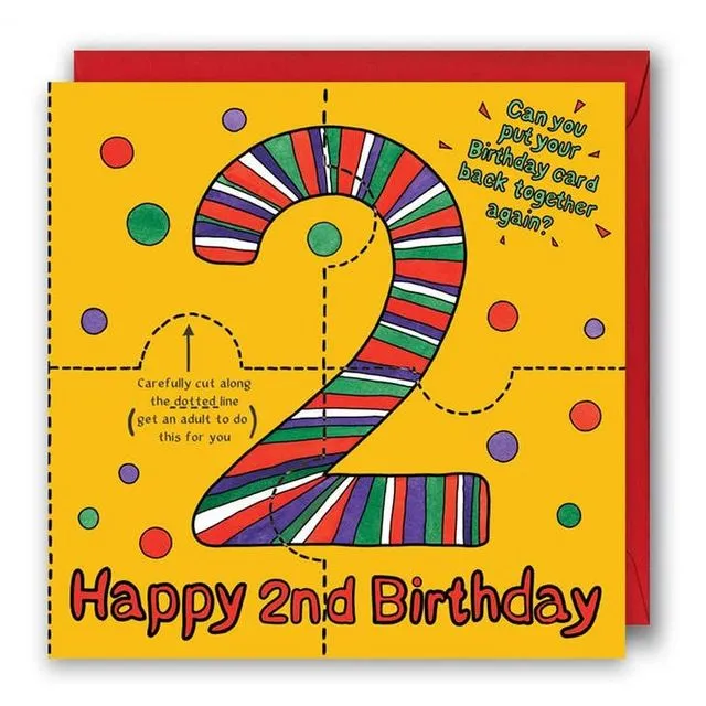 Happy 2nd Birthday - Activity Card