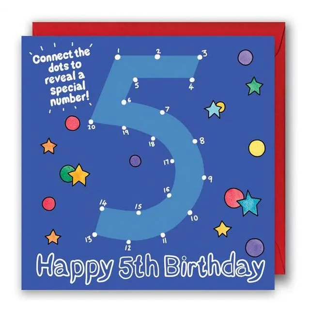 Happy 5th Birthday - Activity Card