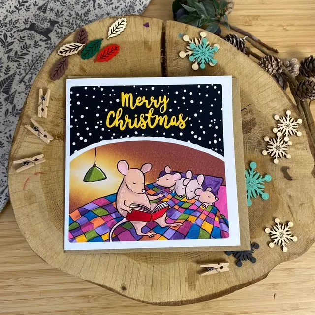 Cosy Christmas: Mice Christmas Card