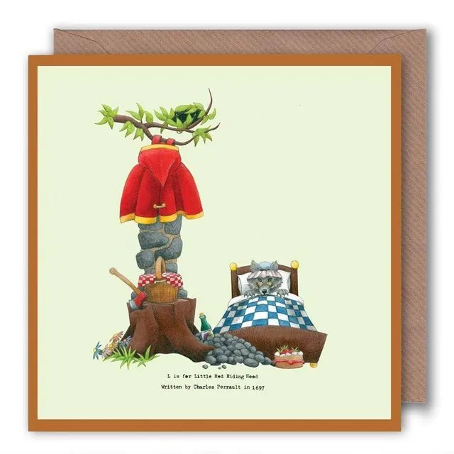 Letter L Fairy Tale Alphabet Greeting Card