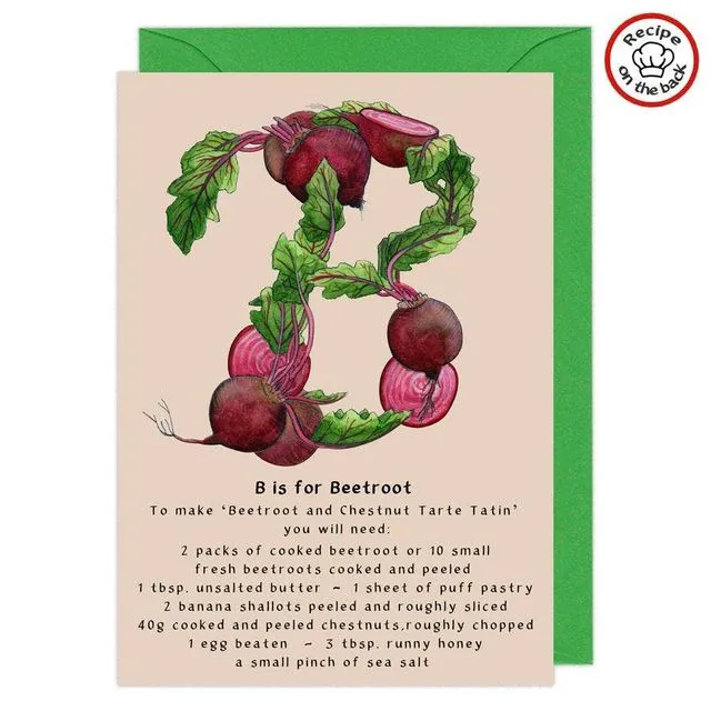 Recipe Greeting Card - Letter B