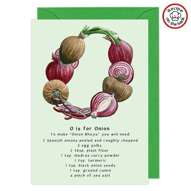 Recipe Greeting Card - Letter O