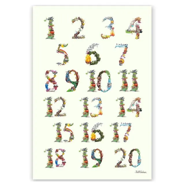 Fairy Tale Number Learning Chart - Unframed