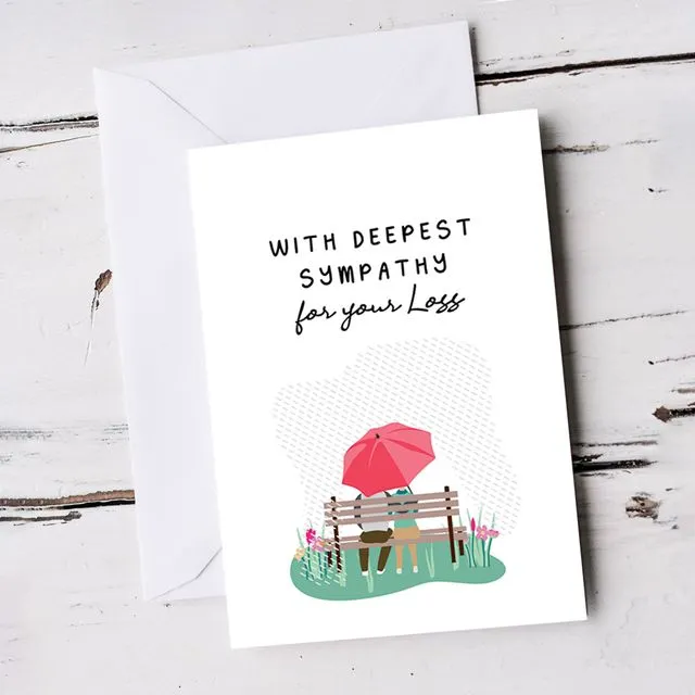 With Deepest Sympathy Unisex Shelter From The Rain Card