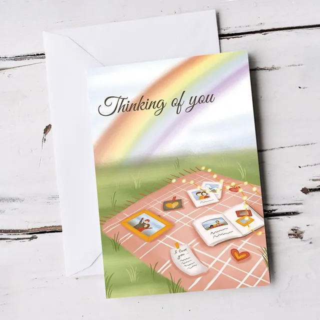 Thinking Of You Rainbow and Memories Card
