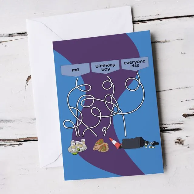 For Him Fun Puzzle Drunk Night Out Birthday Card