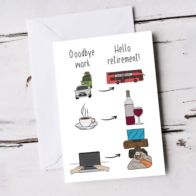Fun Him and Her Hello Retirement Card