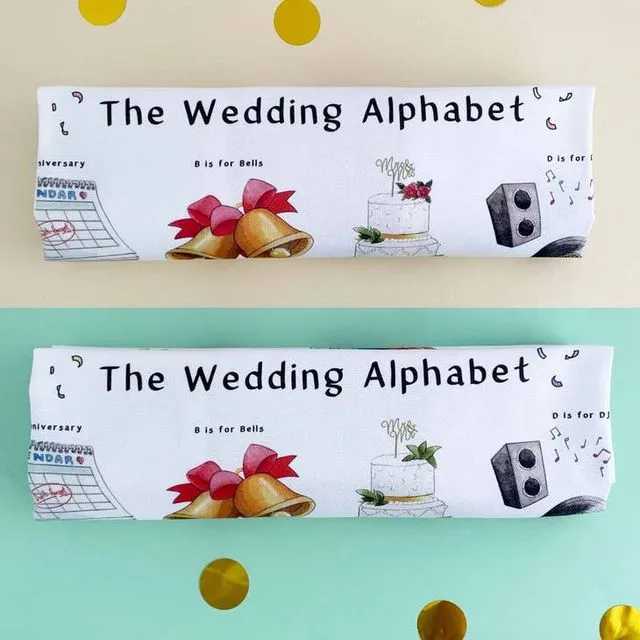 Gay & Lesbian Wedding Alphabet Tea Towel