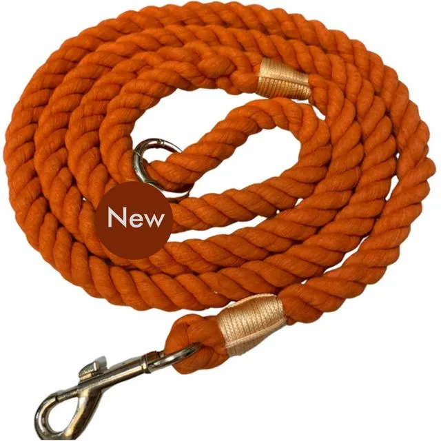 Blood Orange Rope Dog Lead