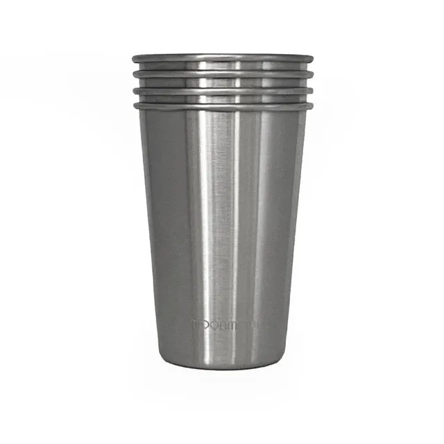 Stainless Steel Pint Cups | 4 set of 500ml Tumblers