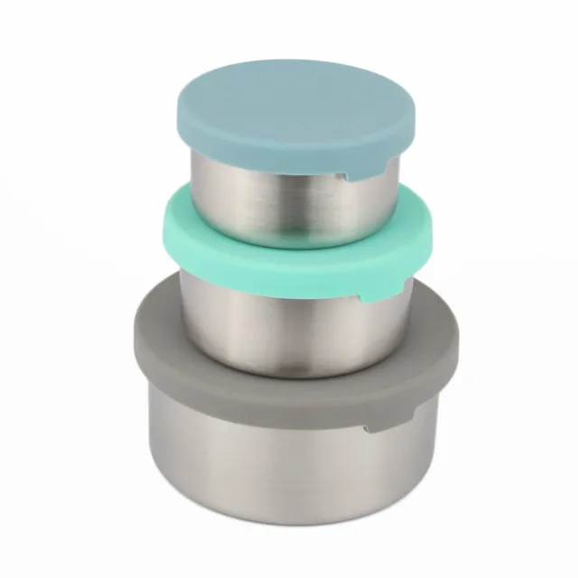 Stainless Steel Snack Pots - Set of 3 Food Storage