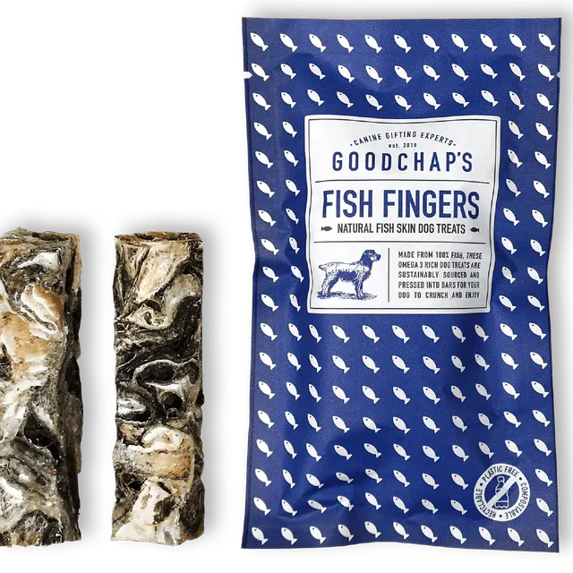 Fish Fingers Healthy Dog Chews in Eco-Friendly packaging
