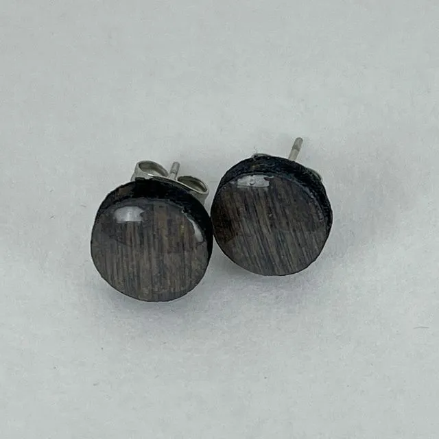 Small Size - Castle Stone - Handmade Wooden Earrings