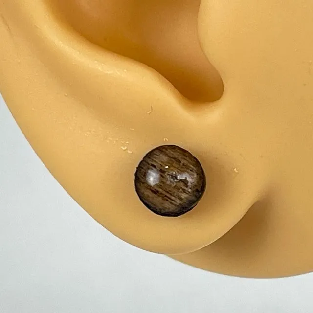 Extra Small Size - Dark Oak - Handmade Wooden Earrings