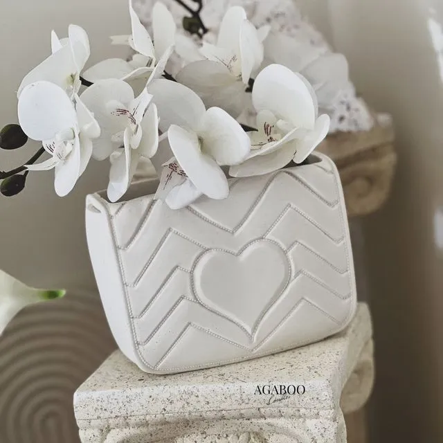 Handmade Jesmonite Bag Vase Flowerpot  - Home Decor