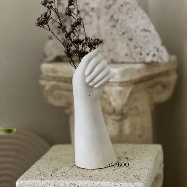 Handmade Jesmonite Hand Vase Statue Sculpture Nordic - Home Decor