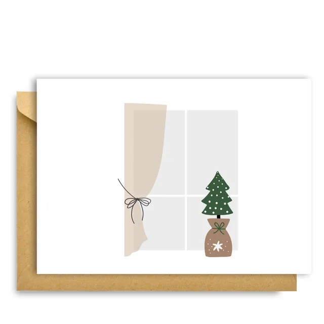 WINDOW &amp; CHRISTMAS TREE CARD