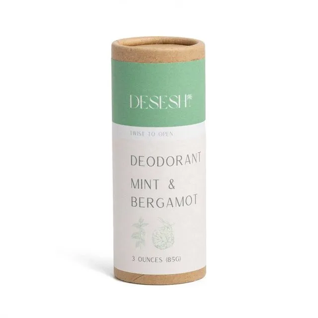 Natural Deodorant (Aluminum Free, With Essential Oils), Mint & Bergamot