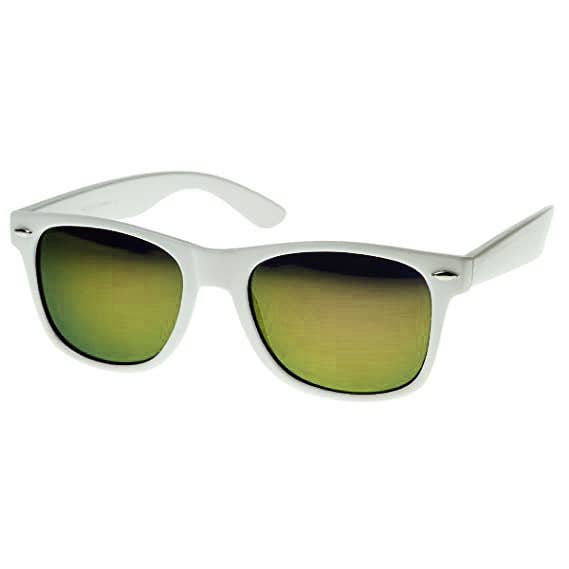 White sunglasses with reflecting glasses