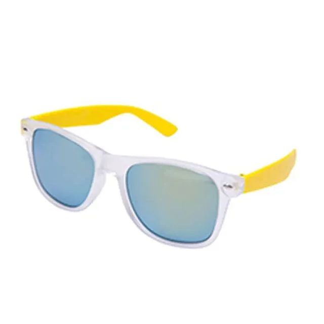 White/yellow sunglasses with mirror glasses