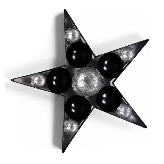 Home decor - Senza black/silver Senza star tealightholders