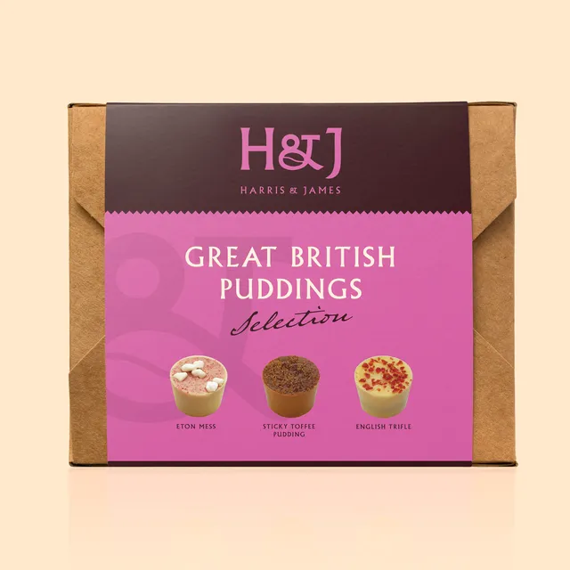 Great British Puddings Individual Chocolate Selection Box (12), Case Of 6