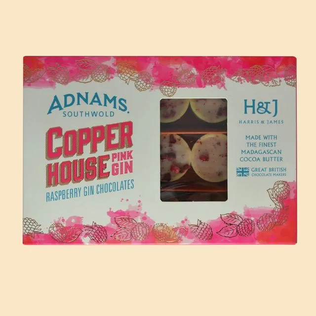 Adnams Pink Gin Chocolate Giftbox, Case Of 8