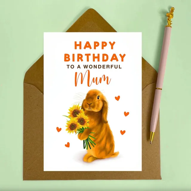 Rabbit Birthday card