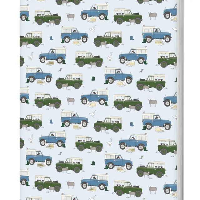 Land Rover &amp; Wellies Softback Notebook (A5 Lined 120 Pages)