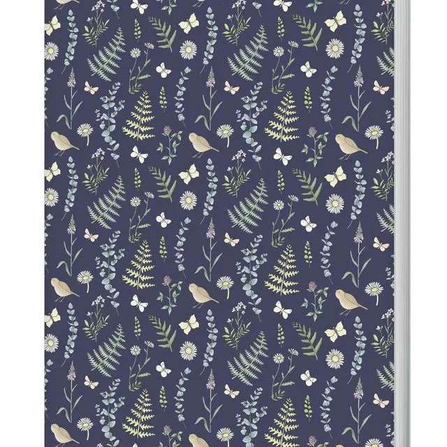 Wildflowers &amp; Ferns Softback Notebook (A5 Lined 120 Pages)