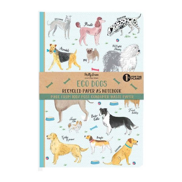 Debonair Dogs Notebook A5 Softbound - Recycled Paper