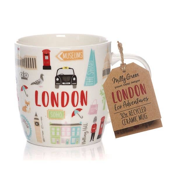 London Adventures 14oz Mug - 30% Recycled Ceramic