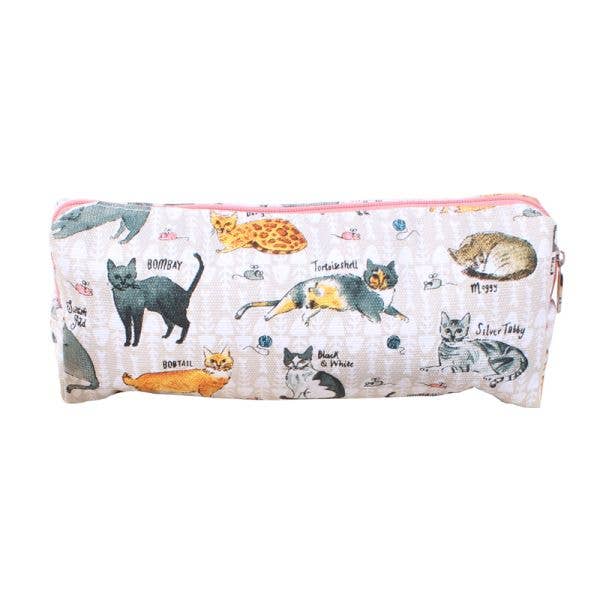 Curious Cats Pencil Case - 100% Recycled Cotton