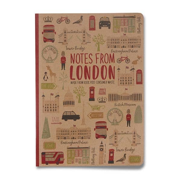 London Adventures Notebook A5 Softbound - Kraft Paper