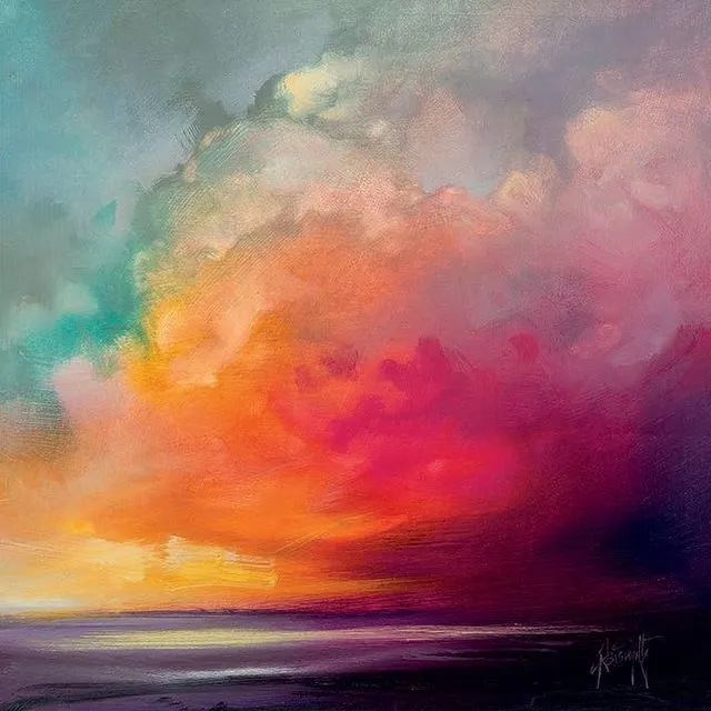 Scott Naismith (Sunset Cumulus Study 1) - WDC98170, 85 x 85cm Canvas - Extra Large
