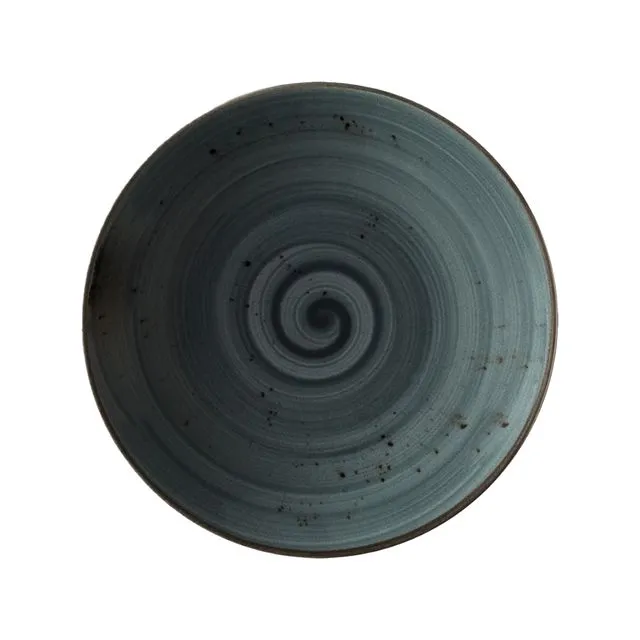 Ø 21 cm, Handmade Porcelain Pasta Bowl, Cool Gray Colour, Pebble Style | Bascuda