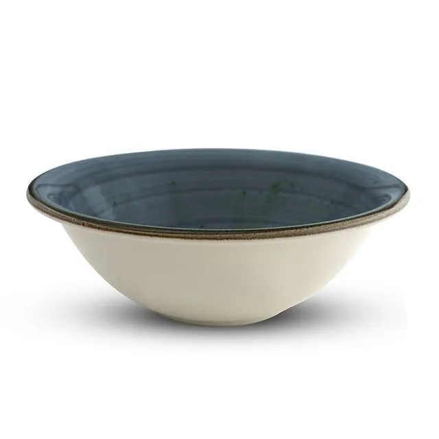 Ø 16 cm, Porcelain Cereal Bowl, Cool Gray Colour, Pebble Style | Bascuda