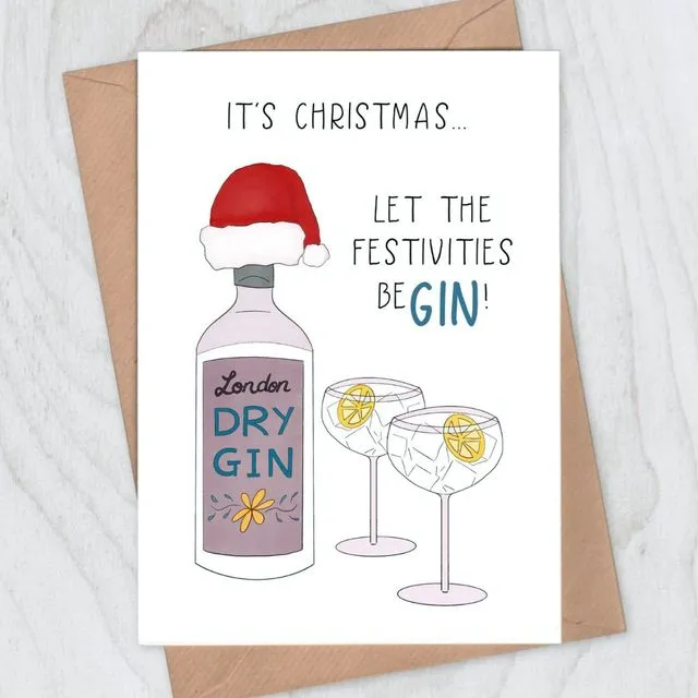 Christmas Gin Card