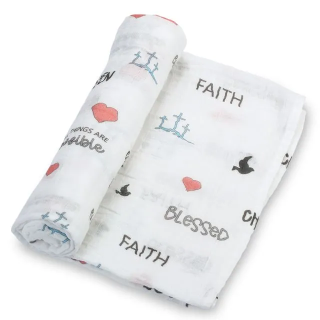 All Things Possible Baby Swaddle Blanket