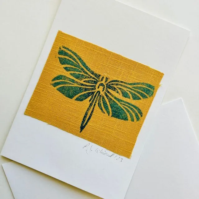 Yellow Dragonfly greeting card